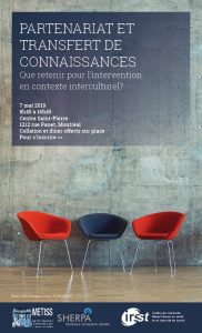Affiche du symposium - 3 chaises et le titre