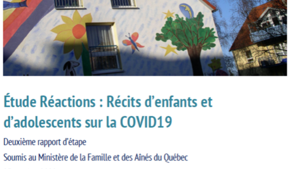 Étude Réactions : Récits d’enfants et d’adolescents sur la COVID19 Deuxième rapport d’étape