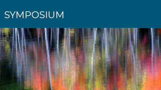 symposium - reflet d'arbres dans l'eau