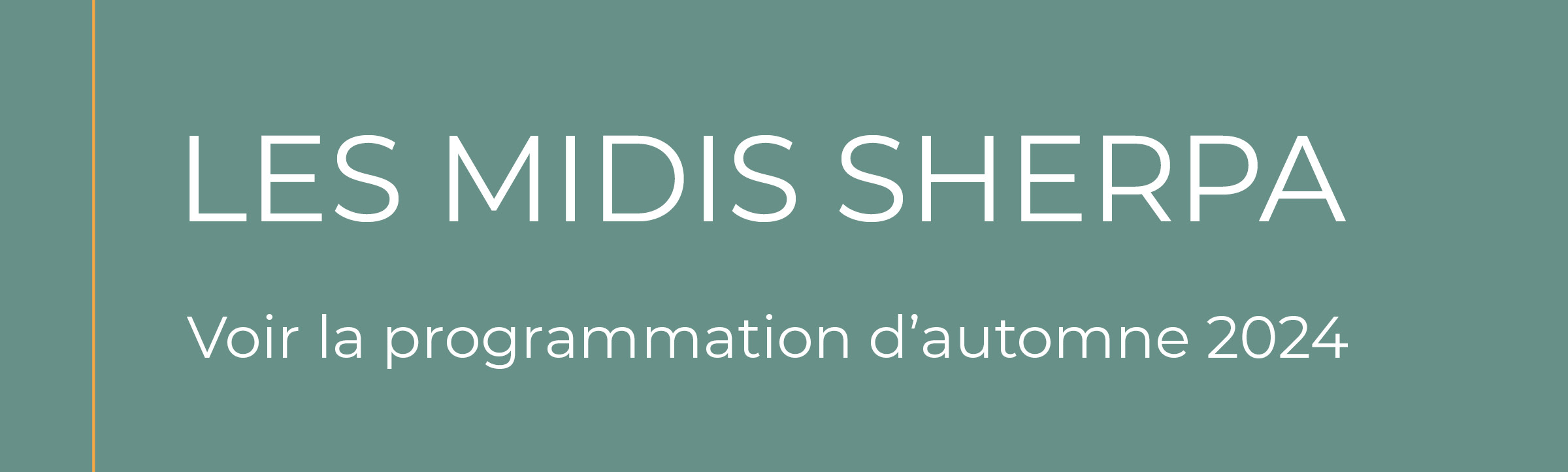 Les midis SHERPA - programmation automne 2024