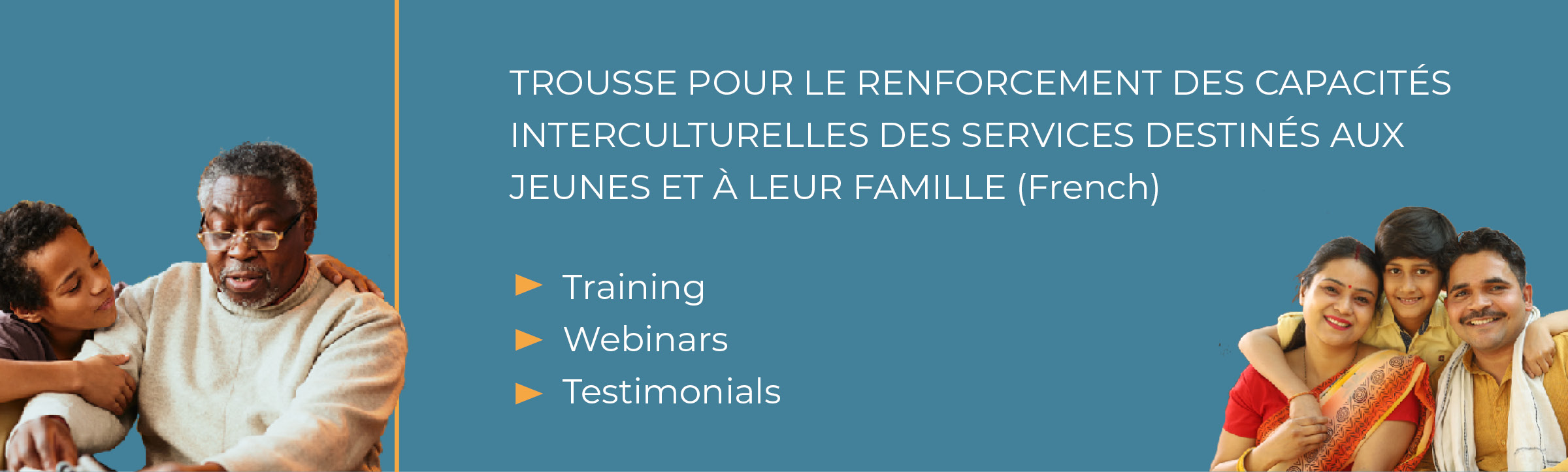 TROUSSE POUR LE RENFORCEMENT DES CAPACITÉS INTERCULTURELLES DES SERVICES DESTINÉS AUX JEUNES ET À LEUR FAMILLE (French). Training Webinars Testimonials