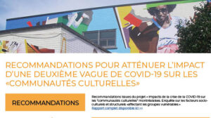 Recommandations pour atténuer l’impact d’une deuxième vague de COVID-19 sur les «communautés culturelles»